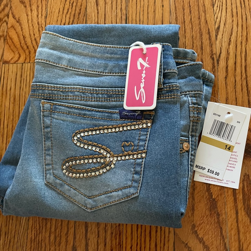 Brand New Seven7 Girls jeans size 14